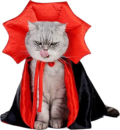 Halloween Umhang für Katzen Hunde Kostüm Halloween für Haustiere Outfit Vampir Zauberer Teufel Mantel Cosplay Weihnachten Kostüm Karneval Maskerade Halloween Dekoration für Tiere Halloween Umhang für Katzen Hunde Kostüm Halloween für Haustiere Outfit Vampir Zauberer Teufel Mantel Cosplay Weihnachten Kostüm Karneval Maskerade Halloween Dekoration für Tiere von AHDMR