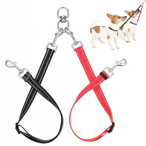AHQiZFX 2 Stück Doppelte Hundeleine,Verwicklungsfreier Doppel-Hundeleinen-Koppler,Hundeleine für Zwei Hunde,Verstellbare Hundeleinen für Zwei Hunde,Hundelein zum Kleine Hund Welpen Lauftrainin AHQiZFX 2 Stück Doppelte Hundeleine,Verwicklungsfreier Doppel-Hundeleinen-Koppler,Hundeleine für Zwei Hunde,Verstellbare Hundeleinen für Zwei Hunde,Hundelein zum Kleine Hund Welpen Lauftrainin von AHQiZFX