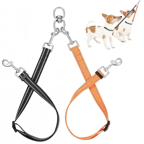 AHQiZFX 2 stk Hundeleine Doppelleine für 2 Hunde,Doppelte Hundeleine,Verwicklungsfreier Doppel-Hundeleinen-Koppler,Verstellbare Hundeleine für Zwei Hunde,Hundeleine für Kleine Hunde Welpen Lauftrainin AHQiZFX 2 stk Hundeleine Doppelleine für 2 Hunde,Doppelte Hundeleine,Verwicklungsfreier Doppel-Hundeleinen-Koppler,Verstellbare Hundeleine für Zwei Hunde,Hundeleine für Kleine Hunde Welpen Lauftrainin von AHQiZFX
