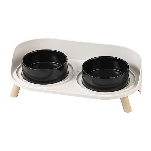 Katzen Napfset Katzennapf Erhöht Keramik - Doppelt Katzennäpfe mit Rutschfestem Ständer und Spritzschutz - Fressnapf Katze Napf - Futternapf Wassernapf Set für Katzen Welpen Kleine Hunde - 2 x 480 ML Katzen Napfset Katzennapf Erhöht Keramik - Doppelt Katzennäpfe mit Rutschfestem Ständer und Spritzschutz - Fressnapf Katze Napf - Futternapf Wassernapf Set für Katzen Welpen Kleine Hunde - 2 x 480 ML von AHX