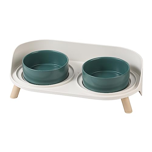 Katzen Napfset Katzennapf Erhöht Keramik - Doppelt Katzennäpfe mit Rutschfestem Ständer und Spritzschutz - Fressnapf Katze Napf - Futternapf Wassernapf Set für Katzen Welpen Kleine Hunde - 2 x 480 ML Katzen Napfset Katzennapf Erhöht Keramik - Doppelt Katzennäpfe mit Rutschfestem Ständer und Spritzschutz - Fressnapf Katze Napf - Futternapf Wassernapf Set für Katzen Welpen Kleine Hunde - 2 x 480 ML von AHX