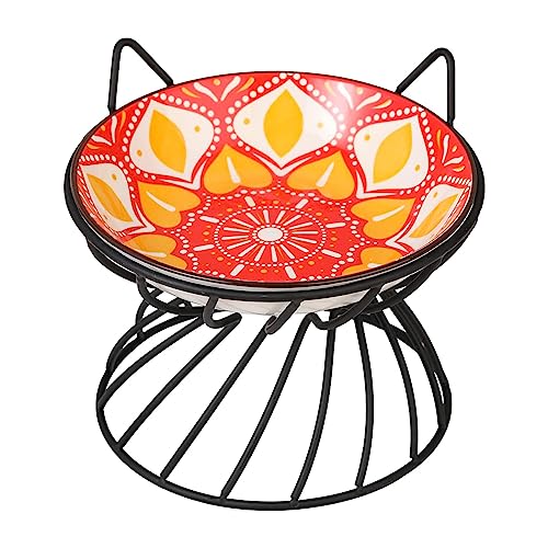 Katzennapf Erhöht Futternapf Katze Keramik - Katzennäpfe mit Rutschfestem Metallständer - Fressnapf Katze Porzellan - Hoher Katzenschüssel Anti Erbrechen - Katzenfutter Napf - Katzen Napfset - 250 ml Katzennapf Erhöht Futternapf Katze Keramik - Katzennäpfe mit Rutschfestem Metallständer - Fressnapf Katze Porzellan - Hoher Katzenschüssel Anti Erbrechen - Katzenfutter Napf - Katzen Napfset - 250 ml von AHX