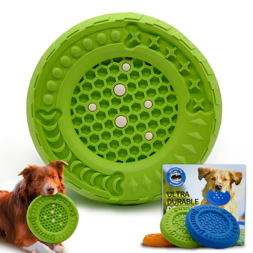 AHYDFSR Hundespielzeug, Kauspielzeug Hund Fast Unzerstörbar, Große Hunde Naturkautschuk Kauspielzeug, Interaktives kauknochen Hunde Spielzeug, Für Große Mittelgroße Hunde und Welpen, Grün von AHYDFSR