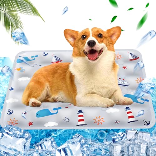 AHYDFSR Kühlmatte für Hunde - Hunde kühlmatte für Hund & Katze, Haustier Kühlmatte, wassergefüllte Kühlmatte, 50×60cm,L,Grau AHYDFSR Kühlmatte für Hunde - Hunde kühlmatte für Hund & Katze, Haustier Kühlmatte, wassergefüllte Kühlmatte, 50×60cm,L,Grau von AHYDFSR