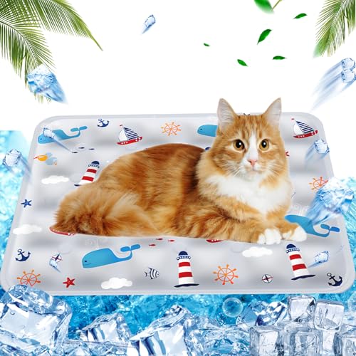 AHYDFSR Kühlmatte für Hunde Katzen Haustiere Kühldecke,Haustier Kühlmatte, wassergefüllte Kühlmatte, Selbstkühlende Matte für Haustiere, Sommer Kühlkissen hundematte, 40×50cm, M, Grau AHYDFSR Kühlmatte für Hunde Katzen Haustiere Kühldecke,Haustier Kühlmatte, wassergefüllte Kühlmatte, Selbstkühlende Matte für Haustiere, Sommer Kühlkissen hundematte, 40×50cm, M, Grau von AHYDFSR