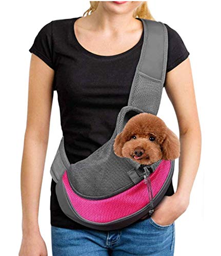 Tragetuch Hund Klein Katze Tragetasche Welpen Umhängetasche Haustier Mesh Transporttasche Verstellbarer Schultertasche Reise Hundetragebeutel Hundetrage Katzentrage Kleintiere Hundetragetuch,S von AIDIER