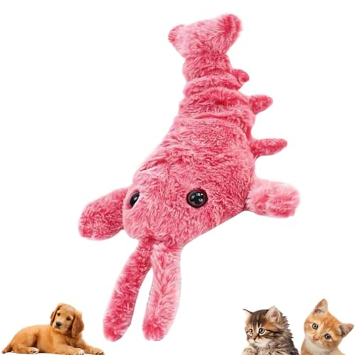 AIDIRui Floppy Lobster, Plüsch, Springender, Interaktives Spielzeug, Plüsch-Kauspielzeug für Haustiere, A von AIDIRui