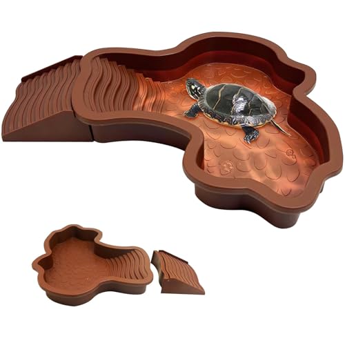 SchildkröTen Wasserbecken- Wasserschale Mit Rampe FüR SchildkröTenteich, 35 X 28,5cm -SchildkröTenterrarium -SchildkröTen ZubehöR, Reptilienschale FüR Skorpion-Gecko-SchlangenschildkröTe (Red Brown) SchildkröTen Wasserbecken- Wasserschale Mit Rampe FüR SchildkröTenteich, 35 X 28,5cm -SchildkröTenterrarium -SchildkröTen ZubehöR, Reptilienschale FüR Skorpion-Gecko-SchlangenschildkröTe (Red Brown) von AIDODIA