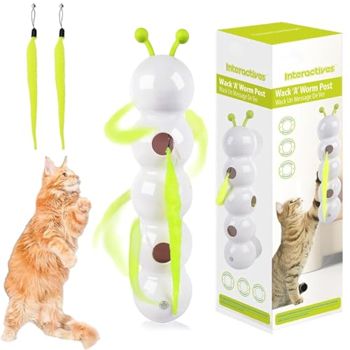 Wuselwurm Katzenspielzeug Elektrisch- Wusel Wurm Interaktives Katzenspielzeug, Smart Motion Katzen Spielzeug Mit Wurmdesign, Interaktiver Wurmreiz Mit Saugnapf FüR Katzen, Wand & Fenster Montiert Wuselwurm Katzenspielzeug Elektrisch- Wusel Wurm Interaktives Katzenspielzeug, Smart Motion Katzen Spielzeug Mit Wurmdesign, Interaktiver Wurmreiz Mit Saugnapf FüR Katzen, Wand & Fenster Montiert von AIDODIA