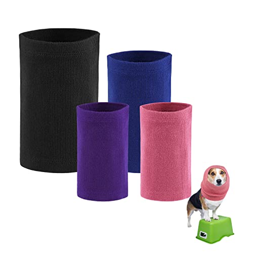 AIEX 4 Stück Head Cover Hund, Weich Ohrenschützer für Hunde Bunt Halstuch Hund zum Warmhalten Rauschunterdrückung Entspannung AIEX 4 Stück Head Cover Hund, Weich Ohrenschützer für Hunde Bunt Halstuch Hund zum Warmhalten Rauschunterdrückung Entspannung von AIEX