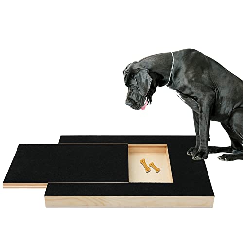 Kratzbrett für Hunde, mit Leckerlibox Hunde Kratzbrett für Nägel Stressfrei Kratzbrett für Hundekrallen Sandpapierbrett Scratch Board Dog, Alternative zu Krallenknipsern und -Schleifern für Hunde von AIEX