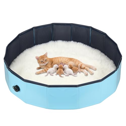 AIHSUMC Katzen-Geburtsbox, Welpenkiste für Katzen, 81,3 x 20,3 cm, zusammenklappbar, Haustier-Geburtszubehör, tragbarer von AIHSUMC