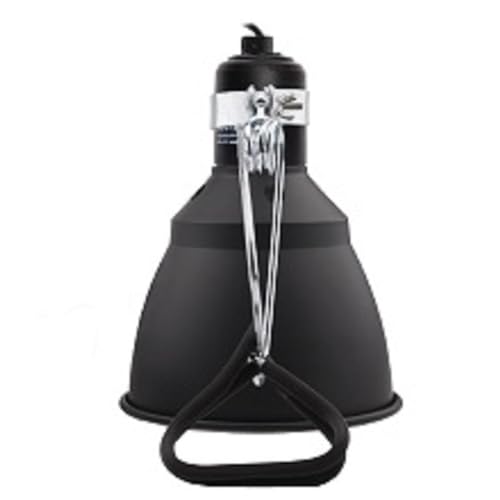 AIICIOO Reptilienlampenhalter mit Klemme 5,5" Terrarienlampe Reflektor in E27 Keramik Fassung für Eidechse Schildkröte Bartagame geeignet für UVB und Heizlampe von AIICIOO