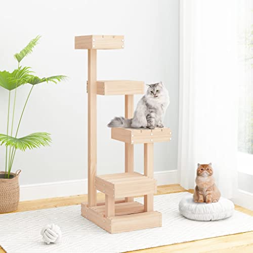 Cat Supplies Kratzbaum 45,5 x 49 x 103 cm Massivholz Kiefer Tiere & Haustierbedarf von AIJUUKJP