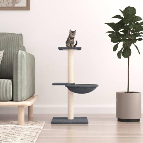 Cat Supplies Kratzbaum mit Sisal-Kratzstämmen dunkelgrau 72 cm Tiere & Haustierbedarf von AIJUUKJP