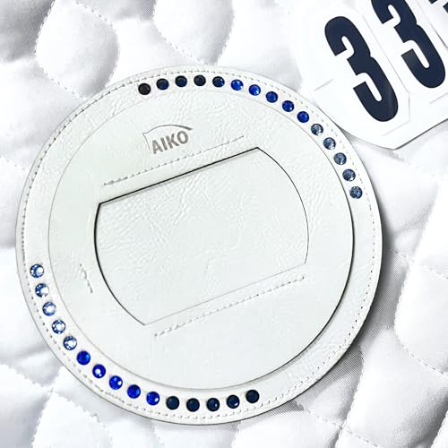 AIKO Exklusiver Startnummern Patch, Turniernummer für Turnierpferde (Shades of Blue) von AIKO