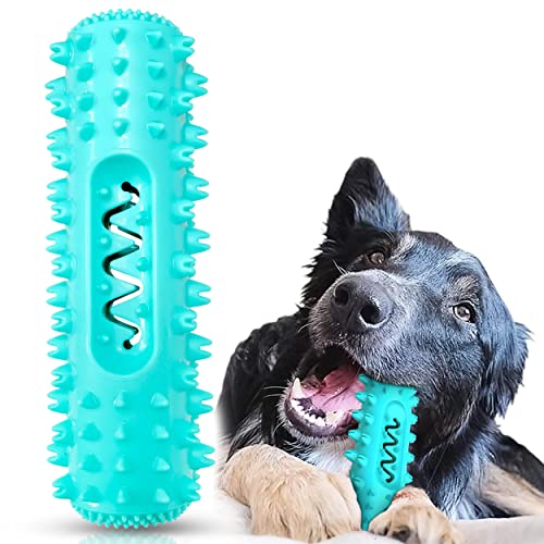AILAIKE Dog Toy Indestructible Chew Toy, Dog Toy for Dogs Teeth Brushing, Indestructible Rubber Bone Dog Toy for Cleaning Teeth with Large Medium Dogs (BLAU) von AILAIKE