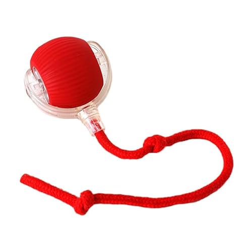 AILISK Tier Herzen Interaktiver Spielball Mit Schwanz Für Katzen (Red) von AILISK