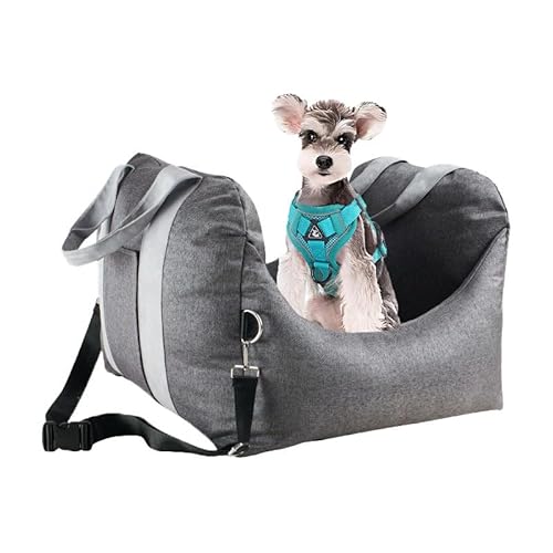 Funny Fuzzy First-Class Dog Car Seat Bed- Travelin Comfort and Safety(Grau) von AILISK