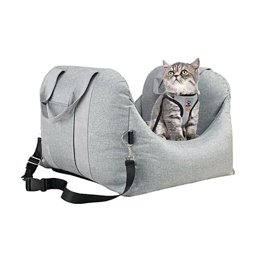 Funny Fuzzy First-Class Dog Car Seat Bed- Travelin Comfort and Safety(Silber) von AILISK