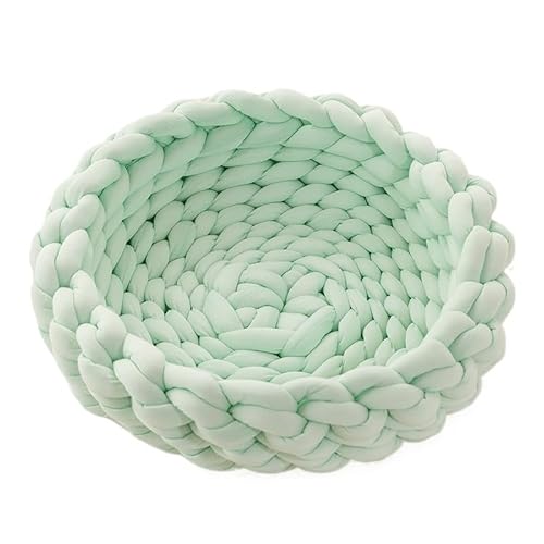 Tierbedarf-Plus Handgeflochtenes Katzenkörbchen(Grün,40cm) von AILISK