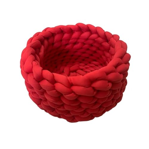 Tierbedarf-Plus Handgeflochtenes Katzenkörbchen(Rot,60cm) von AILISK