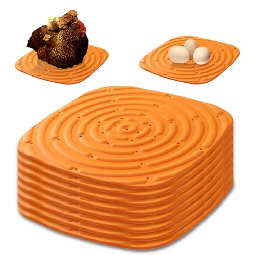 AILOOCEDI Hühnernistmatte, waschbar, wiederverwendbar, Eiersammler mit Rillen-Design für Geflügelzucht, Hühnerstall, Einstreu, Orange, 4 Stück AILOOCEDI Hühnernistmatte, waschbar, wiederverwendbar, Eiersammler mit Rillen-Design für Geflügelzucht, Hühnerstall, Einstreu, Orange, 4 Stück von AILOOCEDI