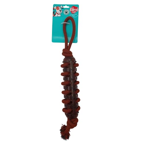 Aimé Hundespielzeug – Gummiseil – Spielzeug für Beschäftigung und Interaktion – auf Basis von recycelter Baumwolle und Polyester – Zwei-Material – strapazierfähiges Spiel für Kauer weich – 46 cm von AIME
