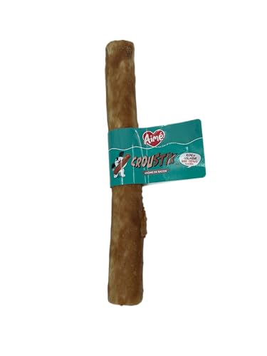 Aimé – Macher Stick – Leckerli für Hunde mit Speckgeschmack – Zwischen den Mahlzeiten – fettarmes Hundefutter – für eine bessere Verdauung – Gesundheit für Krallen & Nägel – 25 cm von AIME