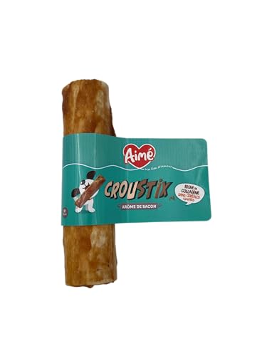 Aimé – Macher Stick – Leckerli für Hunde mit Speckgeschmack – zum Geben zwischen den Mahlzeiten – Futter für Hunde mit niedrigem Fettgehalt – für eine bessere Verdauung – Gesundheit für Krallen von AIME