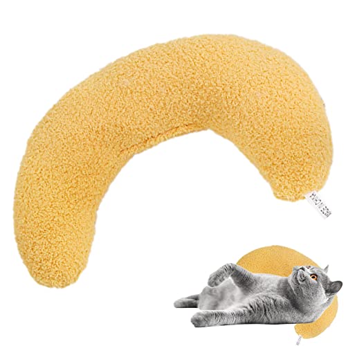 AIMEKE Katzenkissen – Kissen aus Baumwolle, super weich, kleines Begleitkissen in U-Form, tiefer Schlaf in Form eines Halbmondes, schützt die Halswirbelsäule des Tieres von AIMEKE