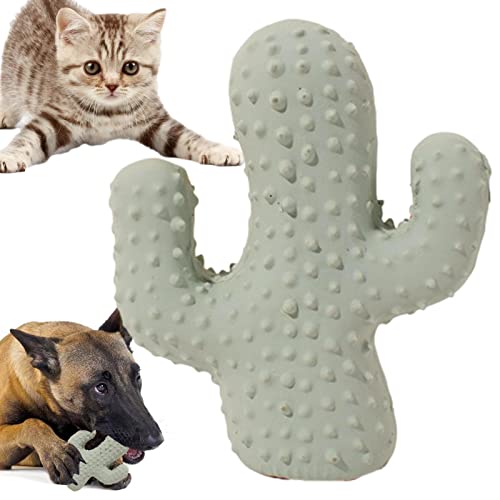 AIMEKE Spielzeug für Welpen für kleine Hunde beim Zahnen – quietschendes Spielzeug für Hunde in Kaktusform | Interaktives Kauspielzeug für Haustiere zur Reinigung der Zähne von AIMEKE