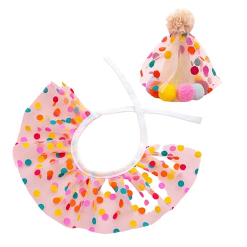 2-teiliges Haustier-Geburtstags-Outfit mit verstellbarem Lätzchen und Geburtstagshut für Festivals, Feiern und Party-Fotoshootings 2-teiliges Haustier-Geburtstags-Outfit mit verstellbarem Lätzchen und Geburtstagshut für Festivals, Feiern und Party-Fotoshootings von AIRHSKWI