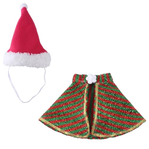 Hundeumhang mit Weihnachtsmannmütze, Set für Katzen, Weihnachten, Kostüm, Festival, Mottoparty, Kleidung, kleine Katzen, Hunde, Cosplay, Requisiten Hundeumhang mit Weihnachtsmannmütze, Set für Katzen, Weihnachten, Kostüm, Festival, Mottoparty, Kleidung, kleine Katzen, Hunde, Cosplay, Requisiten von AIRHSKWI