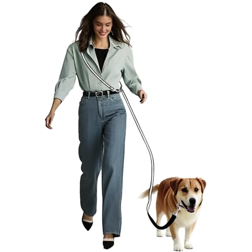 AIRUIDOG Handfreie Hundeleine, multifunktionale Crossbody-Taillenleine für Spaziergänge, reflektierend, strapazierfähig, für mittelgroße und große Hunde, zum Spazierengehen, Joggen, Laufen, Training von AIRUIDOG