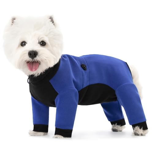AITOLI Winterkleidung für kleine und mittelgroße Hunde, winddichter Einteiler für kaltes Wetter, Rollkragen-Fleece-Hundemantel, Anti-Haarausfall, warmer Hundemantel, Bodaysuit, AITOLI Winterkleidung für kleine und mittelgroße Hunde, winddichter Einteiler für kaltes Wetter, Rollkragen-Fleece-Hundemantel, Anti-Haarausfall, warmer Hundemantel, Bodaysuit, von AITOLI
