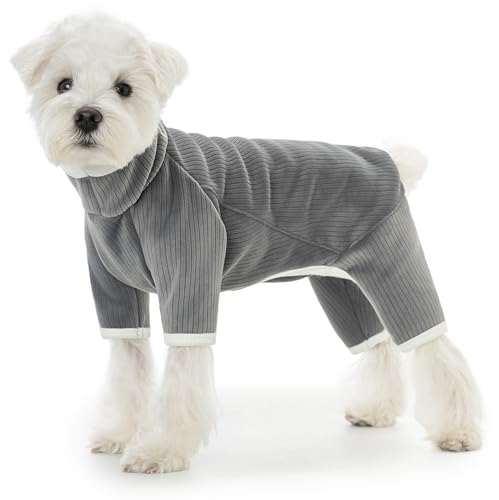 Hunde-Fleece-Wintermantel, Ganzkörper-Hunde-Pyjama, Einteiler, Rollkragen-Fleecejacke für kleine Hunde, Vierbeiner, warme Kleidung, Haarausfallanzug, warmer Welpen-Weihnachts-Overall Hunde-Fleece-Wintermantel, Ganzkörper-Hunde-Pyjama, Einteiler, Rollkragen-Fleecejacke für kleine Hunde, Vierbeiner, warme Kleidung, Haarausfallanzug, warmer Welpen-Weihnachts-Overall von AITOLI