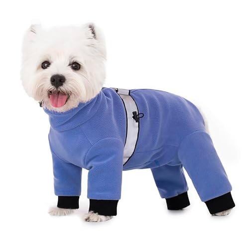 Hunde-Pyjama aus Polarfleece, für kleine bis mittelgroße Hunde, Winterjacke und Pullover für kleine Hunde, warme vierbeinige Kleidung Hunde-Pyjama aus Polarfleece, für kleine bis mittelgroße Hunde, Winterjacke und Pullover für kleine Hunde, warme vierbeinige Kleidung von AITOLI