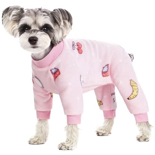 Hunde-Pyjama für kleine Hunde, Winter-Einteiler, warmer Samt-Welpenanzug, Hunde-Body, Winterkleidung für Chihuahua, Yorkie, Teetasse, Schnauzer, kaltes Wetter von AITOLI