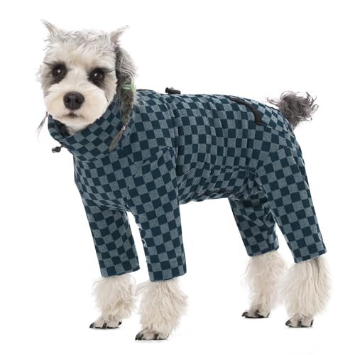 Hunde-Wintermantel, warmer Fleece-Hundemantel für kaltes Wetter, kariert, Rollkragenpullover, Hunde-Overall, Rollkragen-Winterkleidung für kleine, mittelgroße Hunde, Einteiler gegen Haarausfall Hunde-Wintermantel, warmer Fleece-Hundemantel für kaltes Wetter, kariert, Rollkragenpullover, Hunde-Overall, Rollkragen-Winterkleidung für kleine, mittelgroße Hunde, Einteiler gegen Haarausfall von AITOLI