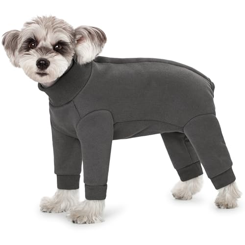 Hunde-Wintermantel für kleine Hunde, vierbeinig, warmer Fleece-Einteiler, hoher gerippter Kragen, Winterkleidung, Overall, Anti-Haarausfall, warme Welpen-Weihnachtsjacke Hunde-Wintermantel für kleine Hunde, vierbeinig, warmer Fleece-Einteiler, hoher gerippter Kragen, Winterkleidung, Overall, Anti-Haarausfall, warme Welpen-Weihnachtsjacke von AITOLI