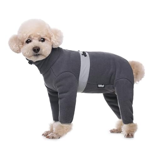 Hundemäntel für kleine Hunde, Polar Fleece Hund Pyjama Bodysuit für kleine mittelgroße Hunde, Hund Winterjacke Hundepullover Hundeweste für kleine Hunde, Hund Vierbeinige warme Kleidung von AITOLI