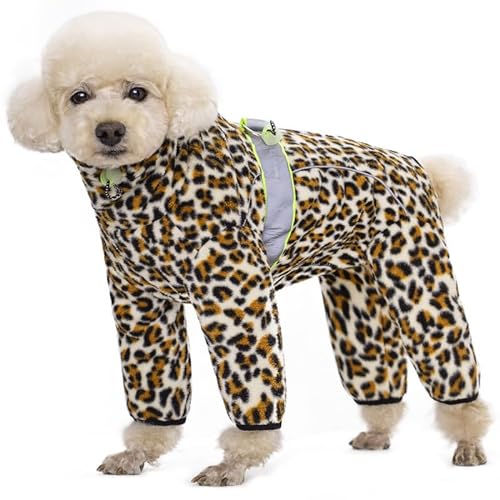 Hundemäntel für kleine Hunde, Polar-Fleece-Hunde-Pyjama-Body für kleine mittelgroße Hunde, Hunde-Winterjacke, Hundepullover, Hundeweste für kleine Hunde, vierbeinige warme Kleidung von AITOLI