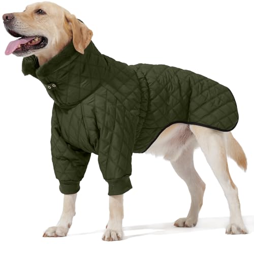 Warmer Hundemantel mit doppeltem Reißverschluss, Winter-Hundekleidung für kleine, mittelgroße und große Hunde, Rollkragen-Hunde-Pufferjacke, zwei Beine, kaltes Wetter, wind- und wasserdichte Warmer Hundemantel mit doppeltem Reißverschluss, Winter-Hundekleidung für kleine, mittelgroße und große Hunde, Rollkragen-Hunde-Pufferjacke, zwei Beine, kaltes Wetter, wind- und wasserdichte von AITOLI