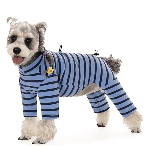 Wintermantel für Hunde – warmer Dralon Mantel für kaltes Wetter, weiche Fleecejacke, gestreifter Schlafanzug mit Kordelzug, lange Ärmel, Overall, Anti-Haarausfall, reflektierender Einteiler für kleine Wintermantel für Hunde – warmer Dralon Mantel für kaltes Wetter, weiche Fleecejacke, gestreifter Schlafanzug mit Kordelzug, lange Ärmel, Overall, Anti-Haarausfall, reflektierender Einteiler für kleine von AITOLI
