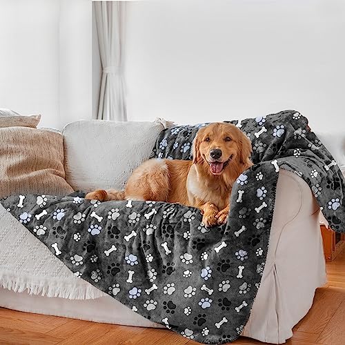 AIWEK Wasserdichte Hundedecke, Musterdruck, superweich, warm, flauschig, Waschlappen, Sofa, Auto, Bettschutz, urinfest, waschbar, Outdoor-Haustierdecke für Welpen, große Hunde und Katzen (Pfote und AIWEK Wasserdichte Hundedecke, Musterdruck, superweich, warm, flauschig, Waschlappen, Sofa, Auto, Bettschutz, urinfest, waschbar, Outdoor-Haustierdecke für Welpen, große Hunde und Katzen (Pfote und von AIWEK