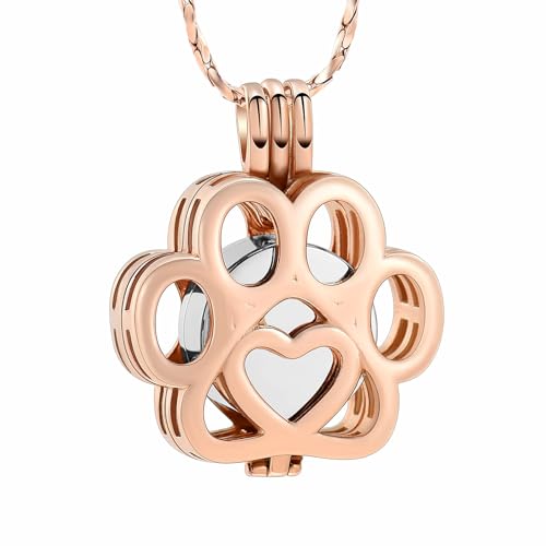 AIWENXI Halskette für Haustier-Asche, Schmuck für Katze, Hund, Asche, Anhänger im Inneren, Mini-Etui, Pfotenabdruck, Urnen-Halskette für Damen und Herren, Andenken, Gedenkschmuck für Ashea-Medaillon AIWENXI Halskette für Haustier-Asche, Schmuck für Katze, Hund, Asche, Anhänger im Inneren, Mini-Etui, Pfotenabdruck, Urnen-Halskette für Damen und Herren, Andenken, Gedenkschmuck für Ashea-Medaillon von AIWENXI