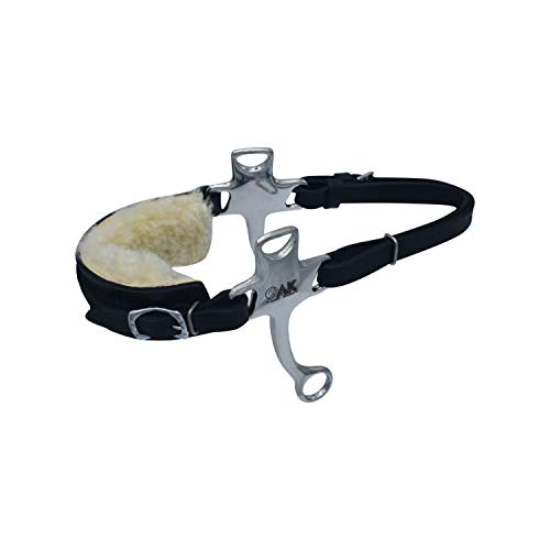 AK Hackamore Reitgebiss aus Lammwolle AKRS-2640 (Silber, One) von AK Riding Sports