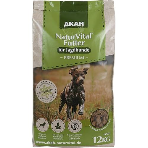 AKAH Hunde Trockenfutter Natur Vital Premium 12 kg Jagdhund Aktiver Hund von Akah