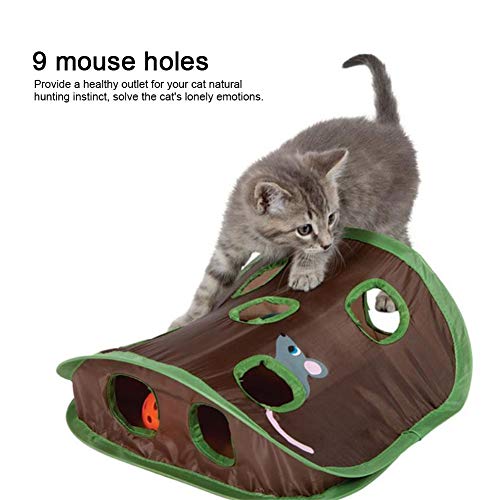 AKLOSIPY 9 Löcher Interaktive Katzenspielzeug -Ligence -Tunnel mit Glocke Zum Spielen AKLOSIPY 9 Löcher Interaktive Katzenspielzeug -Ligence -Tunnel mit Glocke Zum Spielen von AKLOSIPY